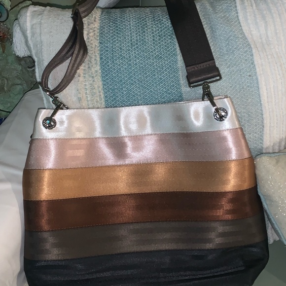 Harveys California seatbelt large hobo coffee browns Ombre purse - Picture 2 of 7